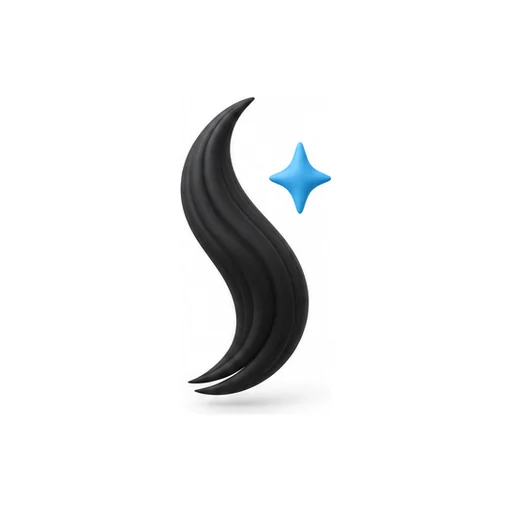 Icono de un mechón de cabello brillante